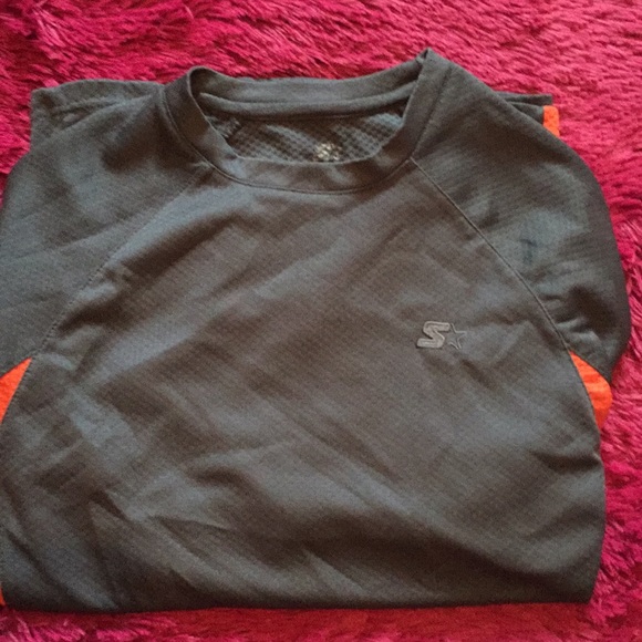 Dark grey long sleeve shirt w/ orange side panels - Picture 10 of 10